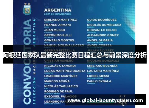 阿根廷国家队最新完整比赛日程汇总与前景深度分析 阿根廷国家队最新完整比赛日程汇总与前景深度分析