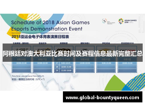 阿根廷对澳大利亚比赛时间及赛程信息最新完整汇总 阿根廷对澳大利亚比赛时间及赛程信息最新完整汇总